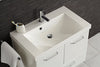 Set de baie cu masca si lavoar Quickset alb lucios 74 cm lățime - LunaHome.ro