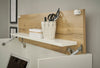 Set de birou CityGiron din 5 piese alb cu stejar
