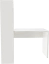 Set de birou Triest cu raft de carti alb si birou de 120 cm - LunaHome.ro