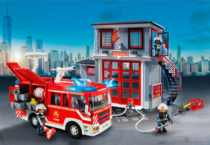 Set de constructie Playmobil 71603 Pompieri, 185 piese - LunaHome.ro