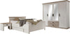 Set de dormitor Florenz cu dulap cu 4 usi, pat de 140 cm si noptiere - LunaHome.ro