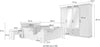 Set de dormitor Florenz cu dulap cu 4 usi, pat de 140 cm si noptiere - LunaHome.ro