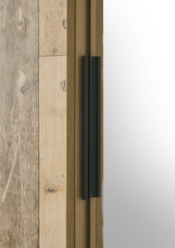 Set de dormitor Sherwood cu pat 180x200 cm, dulap cu 3 uși, rafturi si noptiere - LunaHome.ro