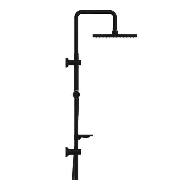 Set de duș Welltime Lina negru cu 2 capete 105 cm înălțime - LunaHome.ro