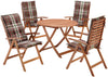 Set de gradina Merxx cu 4 scaune si masa pliante din lemn - LunaHome.ro