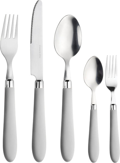 Set de tacâmuri Celia din inox si plastic pentru 6 persoane, 30 piese