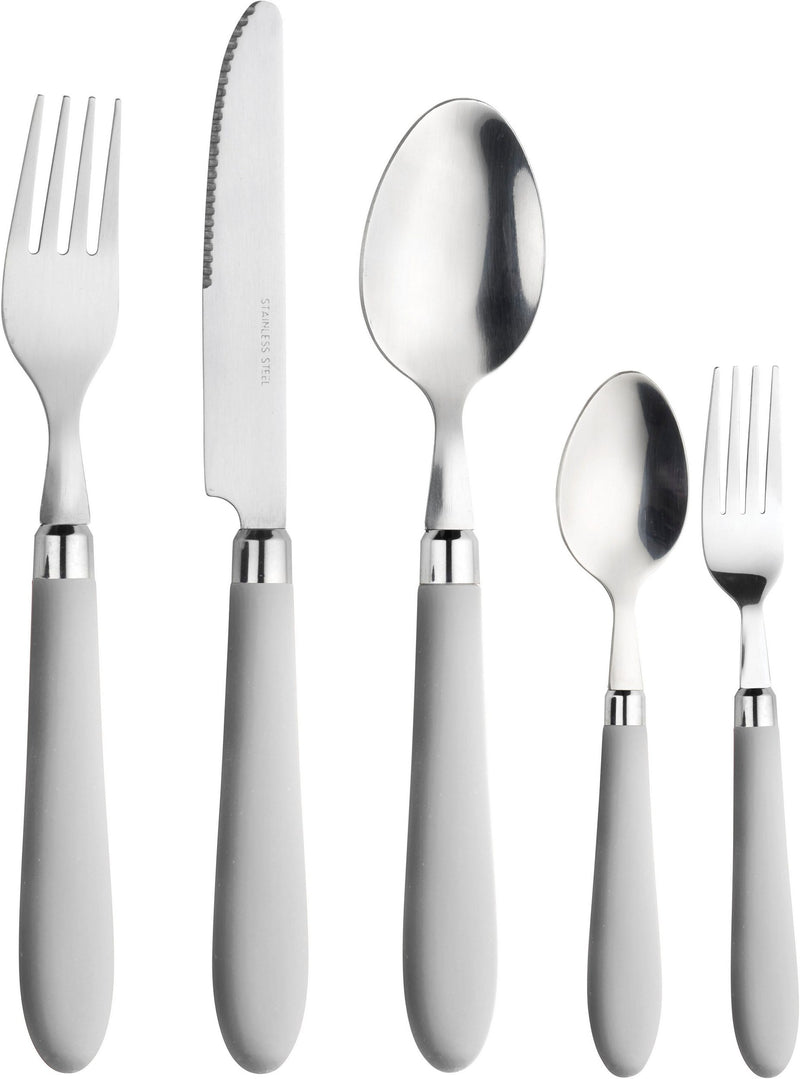 Set de tacâmuri Celia din inox si plastic pentru 6 persoane, 30 piese - LunaHome.ro