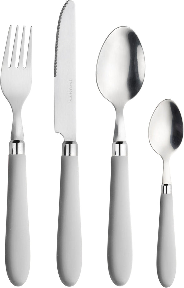 Set de tacâmuri Celia din inox si plastic pentru 6 persoane, 30 piese