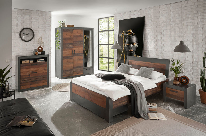 Set dormitor Brooklyn din 5 piese cu pat de 140x200 cm - LunaHome.ro