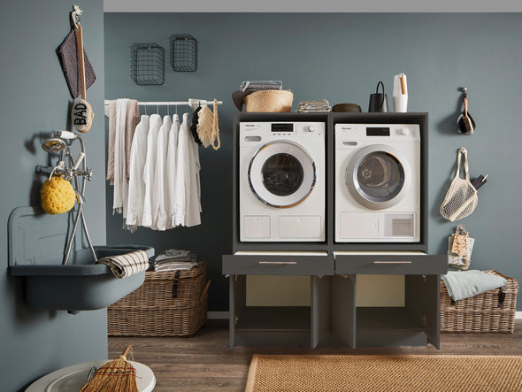 Set doua dulapuri pentru baie Laundreezy pentru masina si uscator - LunaHome.ro