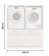 Set doua dulapuri pentru baie Laundreezy pentru masina si uscator - LunaHome.ro