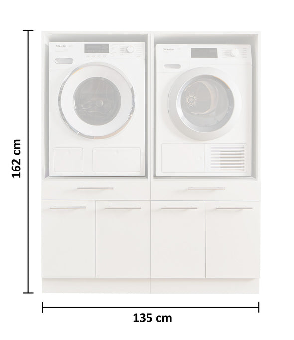 Set doua dulapuri pentru baie Laundreezy pentru masina si uscator - LunaHome.ro