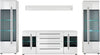 Set living Cantara din 3 piese alb lucios modern 340 cm - LunaHome.ro