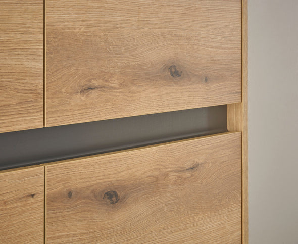 Set living City Giron din 5 piese culoare stejar design modern