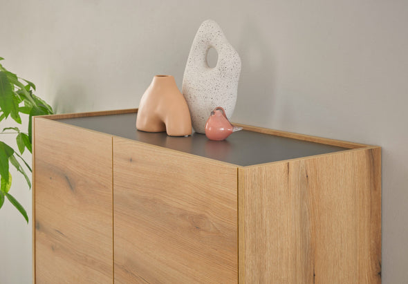 Set living City Giron din 5 piese culoare stejar design modern