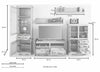 Set living Melissa din lemn de pin alb din 5 piese