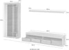Set living Scara din 3 piese gri cu aspect modern 310 cm - LunaHome.ro