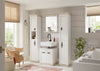 Set mobilier baie Florenz din 4 piese alb cu aspect de lemn - LunaHome.ro