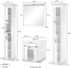 Set mobilier baie Florenz din 4 piese alb cu aspect de lemn - LunaHome.ro