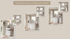 Set mobilier baie Florenz din 4 piese alb cu aspect de lemn - LunaHome.ro