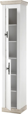 Set mobilier baie Florenz din 4 piese alb cu aspect de lemn - LunaHome.ro