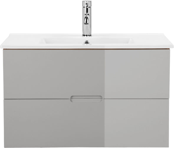 Set mobilier baie Lund cu masca, lavoar si dulap, 80 cm lățime - LunaHome.ro