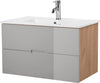 Set mobilier baie Lund cu masca, lavoar si dulap, 80 cm lățime - LunaHome.ro