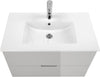 Set mobilier baie Lund cu masca, lavoar si dulap, 80 cm lățime - LunaHome.ro