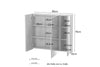 Set mobilier baie Lund cu masca, lavoar si dulap, 80 cm lățime - LunaHome.ro