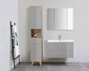 Set mobilier baie Lund cu masca, lavoar si dulap, 80 cm lățime - LunaHome.ro