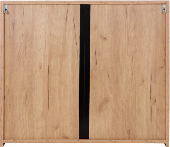 Set mobilier baie Lund cu masca, lavoar si dulap, 80 cm lățime - LunaHome.ro