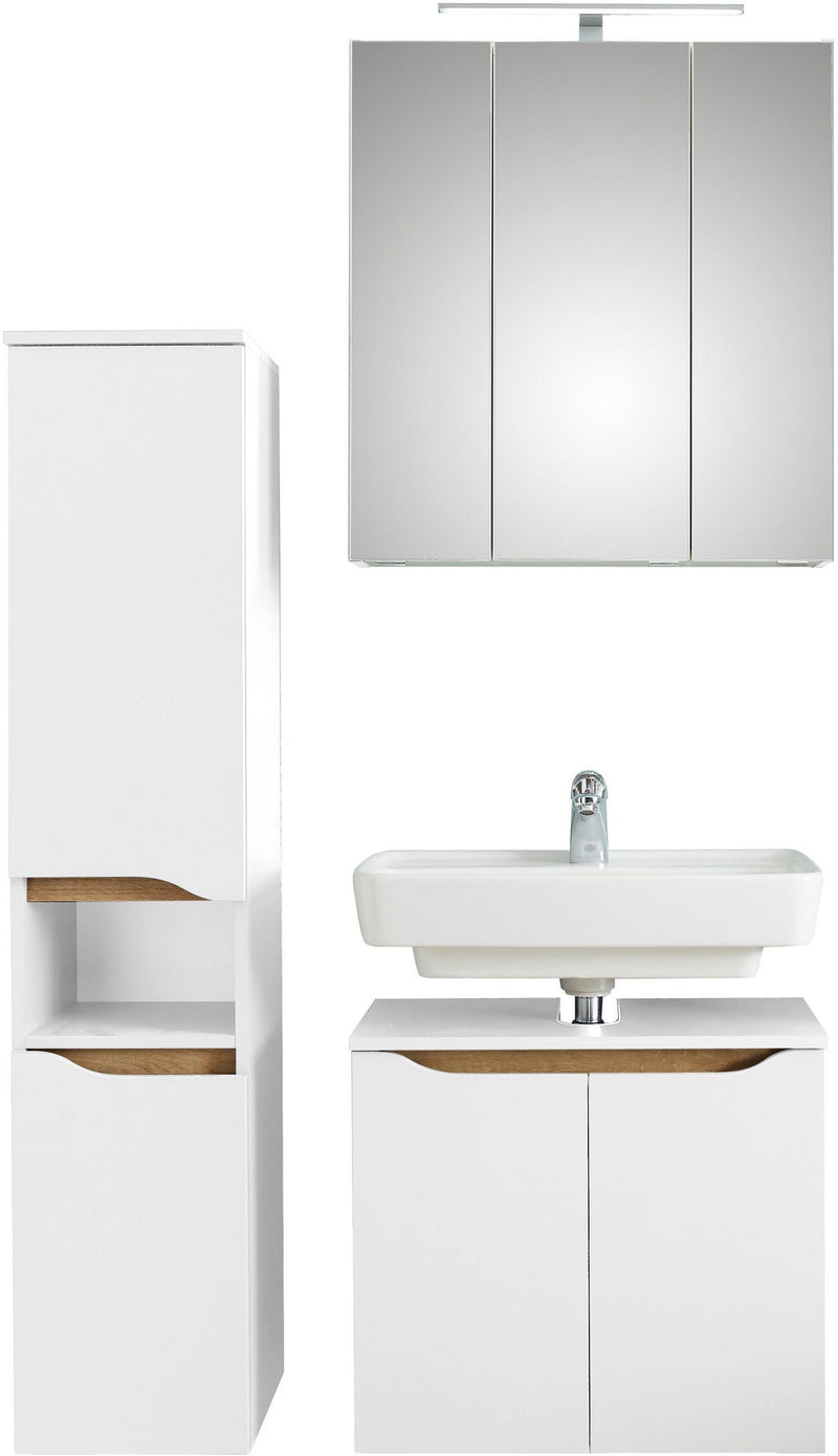 Set mobilier baie Saphir din 3 piese cu design modern