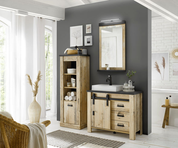 Set mobilier de baie Sherwood din 3 piese cu design modern - LunaHome.ro