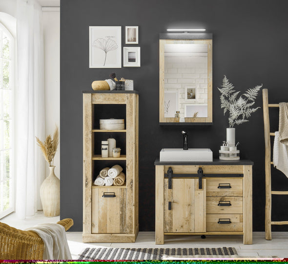 Set mobilier de baie Sherwood din 3 piese cu design modern - LunaHome.ro