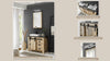 Set mobilier de baie Sherwood din 3 piese cu design modern - LunaHome.ro
