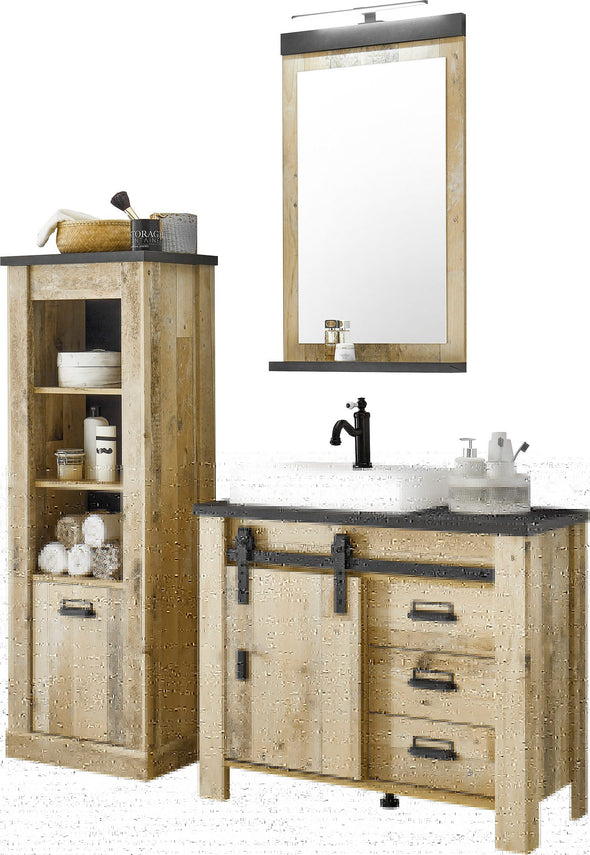 Set mobilier de baie Sherwood din 3 piese cu design modern - LunaHome.ro