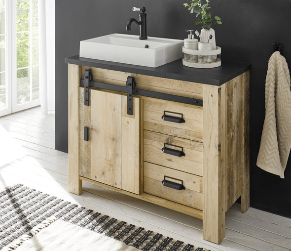 Set mobilier de baie Sherwood din 3 piese cu design modern - LunaHome.ro