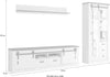 Set mobilier living Sherwood alb din 3 piese 314 cm lungime - LunaHome.ro
