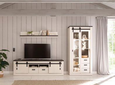 Set mobilier living Sherwood alb din 3 piese 314 cm lungime - LunaHome.ro
