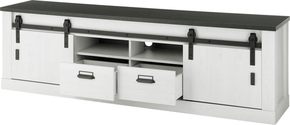 Set mobilier living Sherwood alb din 3 piese 314 cm lungime - LunaHome.ro