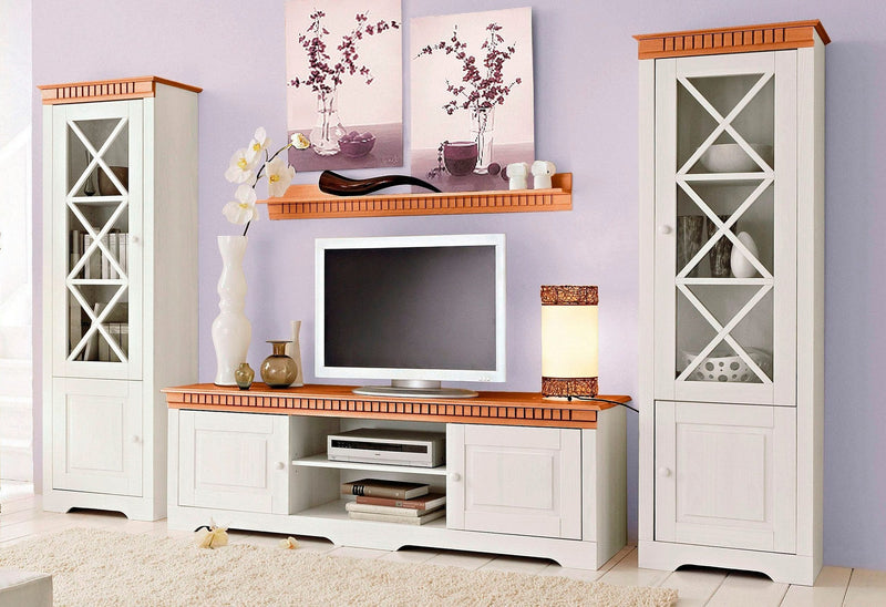 Set pentru Living Lisa din lemn masiv de pin alb, 3 piese - LunaHome.ro