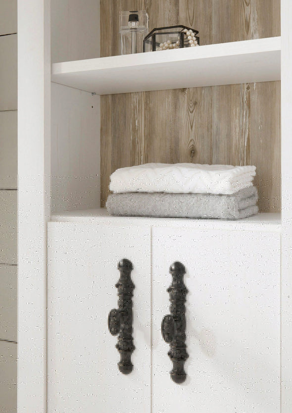 Set pentru baie Florenz din 3 piese, stil romantic alb cu chiuvetă inclusă - LunaHome.ro