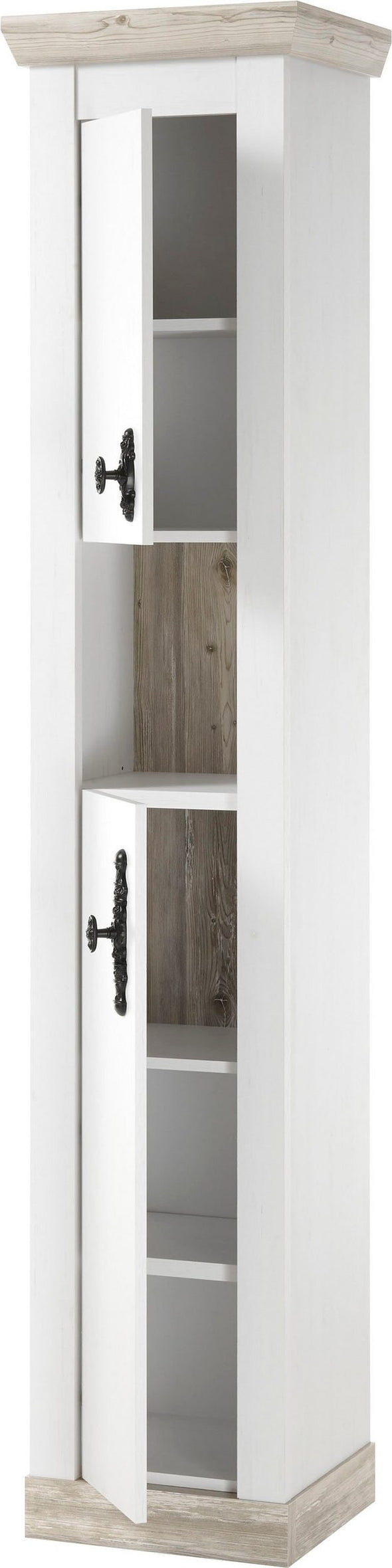 Set pentru baie Florenz din 3 piese, stil romantic alb cu chiuvetă inclusă - LunaHome.ro
