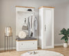 Set pentru hol Westminster elegant din 3 piese alb cu aspect de lemn - LunaHome.ro