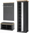 Set pentru hol Westminster elegant din 3 piese antracit - LunaHome.ro