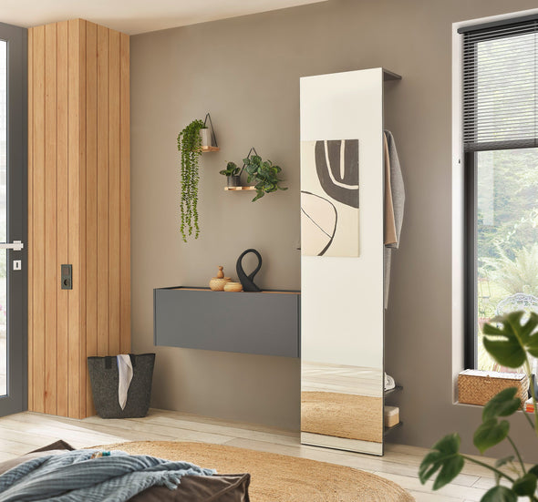 Set pentru hol din 2 piese cu oglinda mare 150 cm lățime - LunaHome.ro