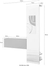 Set pentru hol din 2 piese cu oglinda mare 150 cm lățime - LunaHome.ro