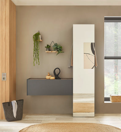 Set pentru hol din 2 piese cu oglinda mare 150 cm lățime - LunaHome.ro