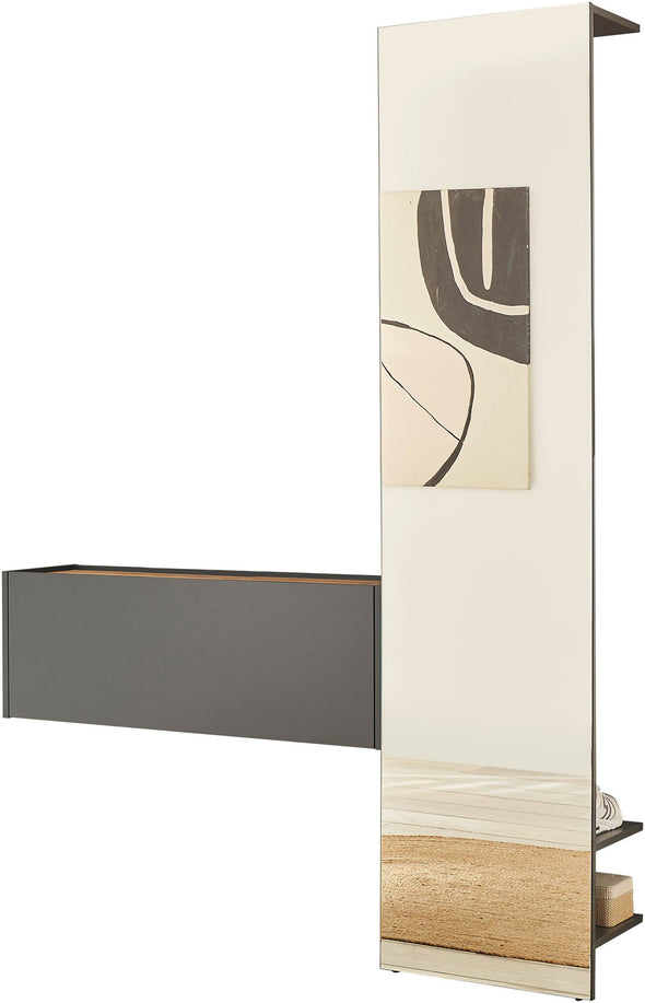 Set pentru hol din 2 piese cu oglinda mare 150 cm lățime - LunaHome.ro
