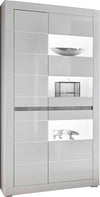 Set pentru living Carat din 4 piese, design modern alb lucios, 370 cm lungime - LunaHome.ro